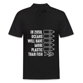 Ozean Verschmutzung bei der Bekämpfung von Plastik - Männer Poloshirt - Schwarz - Vorne - Kai (181cm)