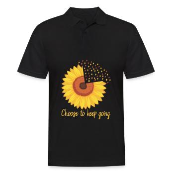 Sonnenblume Psychische Gesundheit Bewusstsein - Männer Poloshirt - Schwarz - Vorne - Kai (181cm)