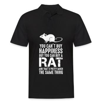 Funny Rat Shirt for Rat Owner Pet - Men's Polo Shirt - black - Front - Kai (181cm)