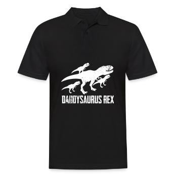Papasaurus T-Rex enfants Dino dinosaures famille - Polo Homme - noir - Devant - Kai (181cm)