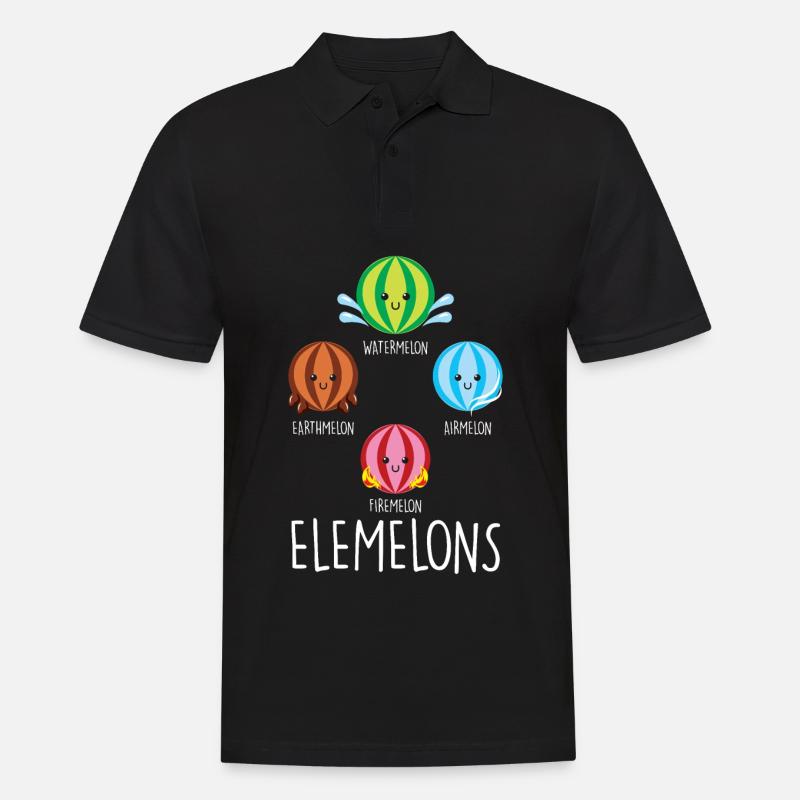 Élément pastèon Chimie Eau Terre Feu Air - Polo Homme - noir