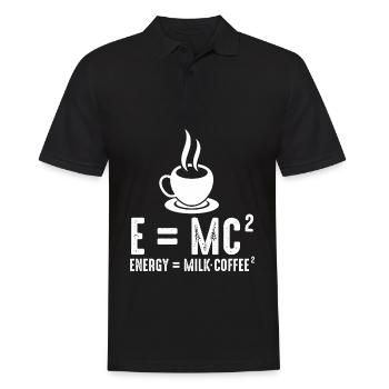 Relativité Physique Science Café Mil - Polo Homme - noir - Devant - Kai (181cm)
