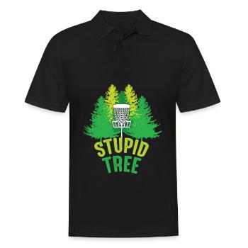 Disc Golf Frisbee Hobby Stupid Tree - Men's Polo Shirt - black - Front - Kai (181cm)