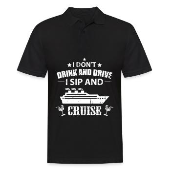 Cruise Saying Drinker Driving - Men's Polo Shirt - black - Front - Kai (181cm)