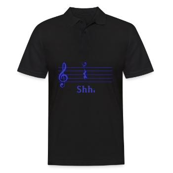Music Shh Quarter Break Fermate Musicians - Men's Polo Shirt - black - Front - Kai (181cm)