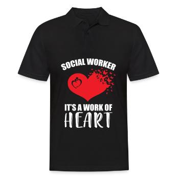 Sozialarbeiter ein Werk des Herzens Mix Schmetterl - Männer Poloshirt - Schwarz - Vorne - Kai (181cm)