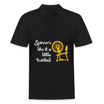 Wool Hand Mill - Men's Polo Shirt - black - Front - Kai (181cm)