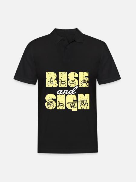 Sign Language ASL Sign Language - Men's Polo Shirt - black