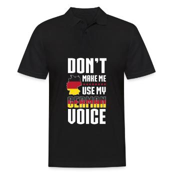 German Voice Germany - Men's Polo Shirt - black - Front - Kai (181cm)