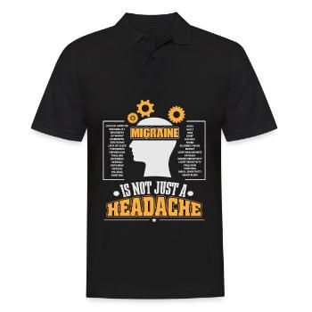 Migraine fighter headache sufferer - Men's Polo Shirt - black - Front - Kai (181cm)