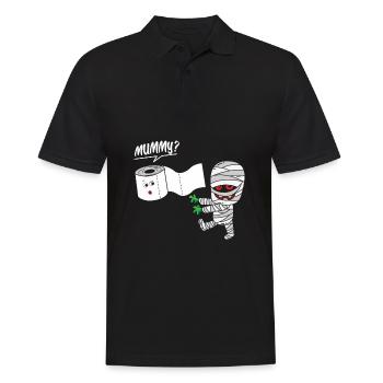 Papier hygiénique Momie Halloween Humour - Polo Homme - noir - Devant - Kai (181cm)