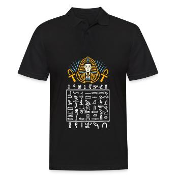 Ägyptische Symbole Hieroglyphen Ägypten Pharao - Männer Poloshirt - Schwarz - Vorne - Kai (181cm)