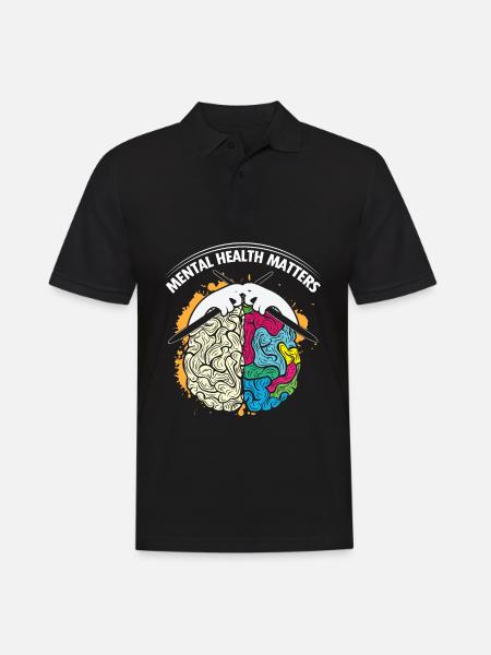 Mental Health Support Depression Be - Men's Polo Shirt - black
