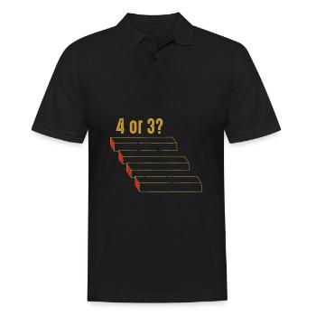 Magier optische Illusion Geometrie Zauberer - Männer Poloshirt - Schwarz - Vorne - Kai (181cm)