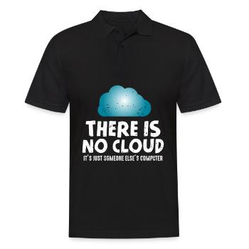 Keine Cloud Computer Humor Programmierer - Männer Poloshirt - Schwarz - Vorne - Kai (181cm)