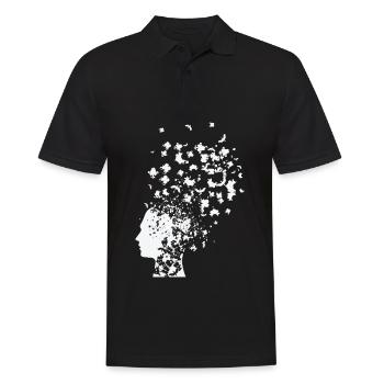 Psychologie Rorschach Karte Gedanken Inkblot Test - Männer Poloshirt - Schwarz - Vorne - Kai (181cm)