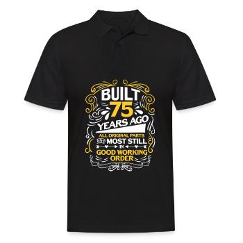 Cadeau d'anniversaire 75 ans pour un 75 ans - Polo Homme - noir - Devant - Kai (181cm)
