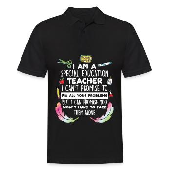 Sonderausbildung Lehrer Autistisch Ermutigung Auti - Männer Poloshirt - Schwarz - Vorne - Kai (181cm)