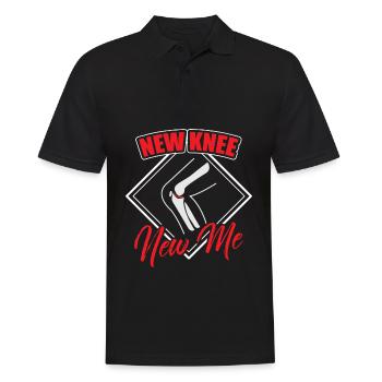 Operation Erholung Knie OP Wohlbefinden Geschenk - Männer Poloshirt - Schwarz - Vorne - Kai (181cm)