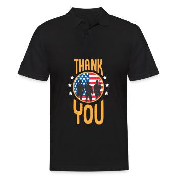 US Soldier Veteran Patriot America - Men's Polo Shirt - black - Front - Kai (181cm)