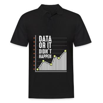 Daten Nerd Analytiker Statistiker Wissenschaftleri - Männer Poloshirt - Schwarz - Vorne - Kai (181cm)