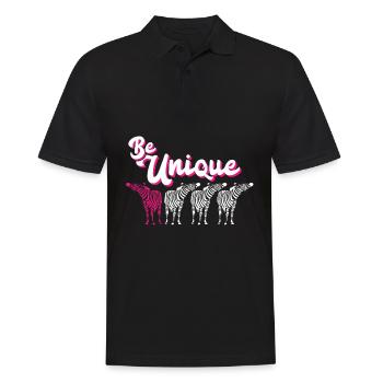 Lustige Zooarbeiterin Safari Zebra Zoo Tier Kostüm - Männer Poloshirt - Schwarz - Vorne - Kai (181cm)