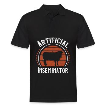 Cattle Artificial insemination beef technician - Men's Polo Shirt - black - Front - Kai (181cm)