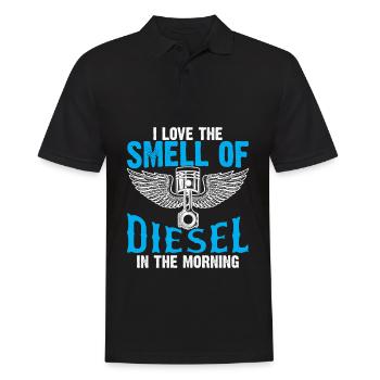 Mechaniker Trucker Benzin Lkw Fahrer Humor - Männer Poloshirt - Schwarz - Vorne - Kai (181cm)