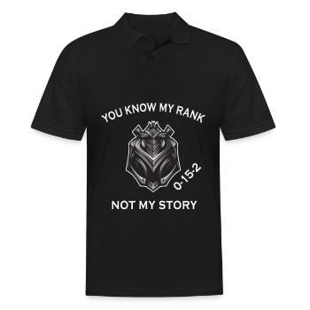 League Iron Feeder Legend Rank LoL Gamer - Men's Polo Shirt - black - Front - Kai (181cm)