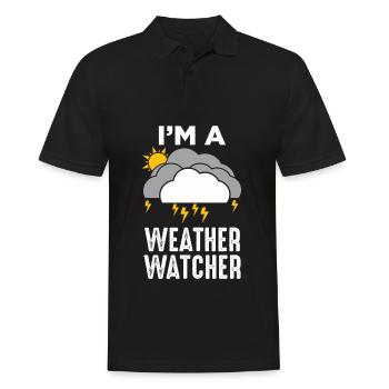 Météorologue Météo Weatherman Meteorology - Polo Homme - noir - Devant - Kai (181cm)