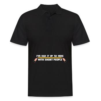 Big People Little People Jokes Basketball - Men's Polo Shirt - black - Front - Kai (181cm)
