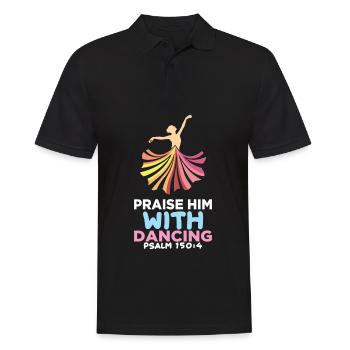 Christian Religion Ballet Dance Bible Verse Christ - Men's Polo Shirt - black - Front - Kai (181cm)