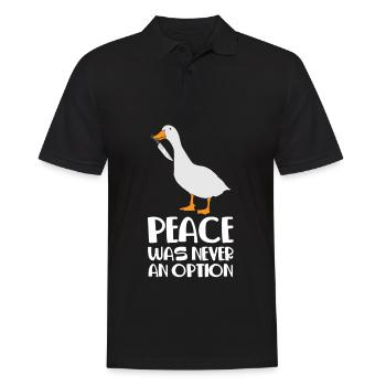 Internet Meme Gans Frienden war nie eine Option - Männer Poloshirt - Schwarz - Vorne - Kai (181cm)