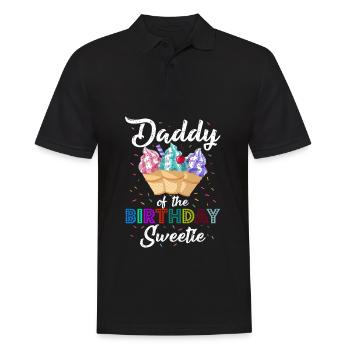 Anniversaire de papa Glace sucrée Princesse Père - Polo Homme - noir - Devant - Kai (181cm)