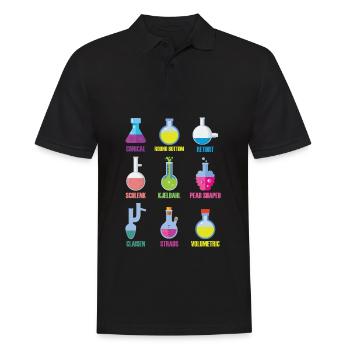 Laboratory flask chemistry chemist scientist - Men's Polo Shirt - black - Front - Kai (181cm)