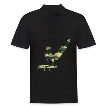 Gymnastics man camouflage athlete sport gymnastics - Men's Polo Shirt - black - Front - Kai (181cm)