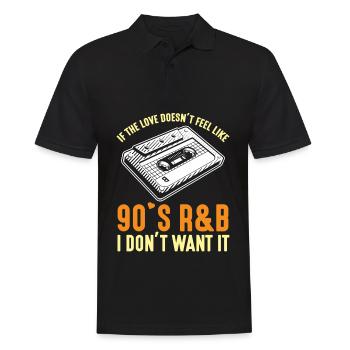90er Jahre R&B Musikkassette 90 Jahre Songs - Männer Poloshirt - Schwarz - Vorne - Kai (181cm)