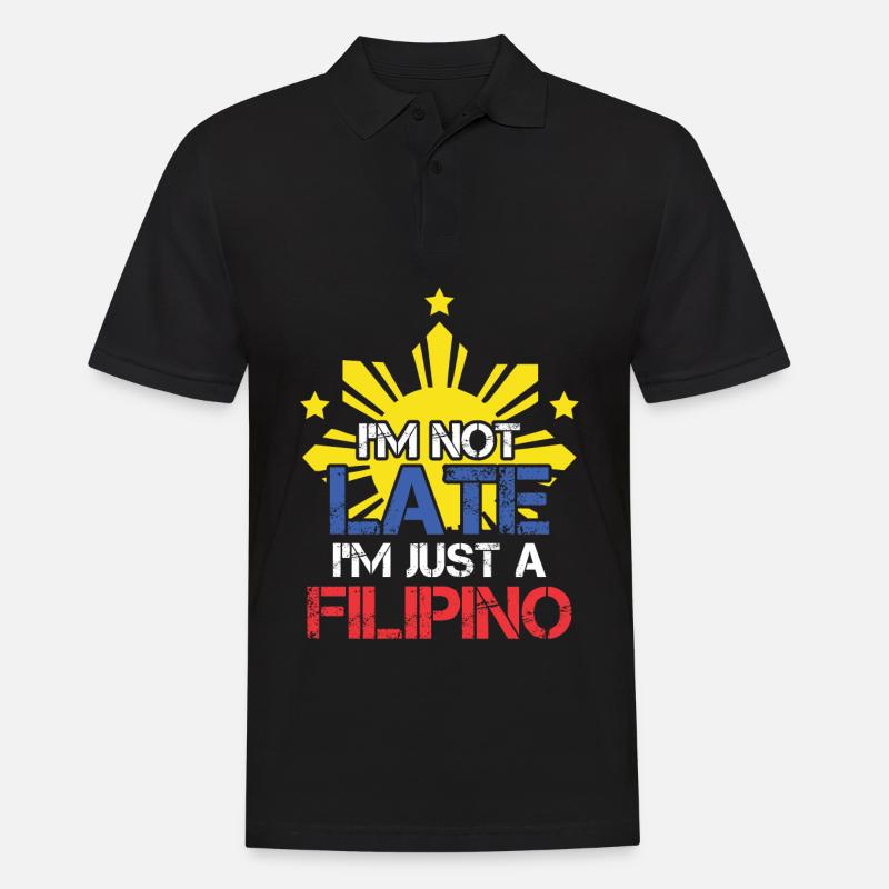 Funny Pinoy Punctuality Philippines Filipino - Polo Homme - noir