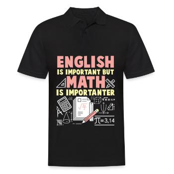 English math is important math nerd - Men's Polo Shirt - black - Front - Kai (181cm)