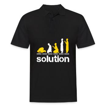 Prière islamique Islam Foi Ramadan musulman - Polo Homme - noir - Devant - Kai (181cm)