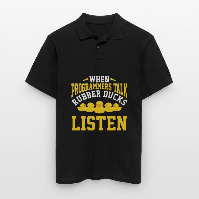IT programmer developer rubber duck Men's Polo Shirt