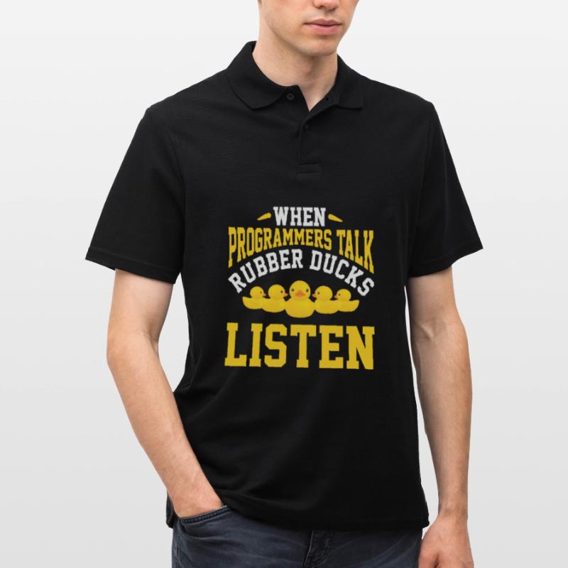 IT programmer developer rubber duck Men's Polo Shirt