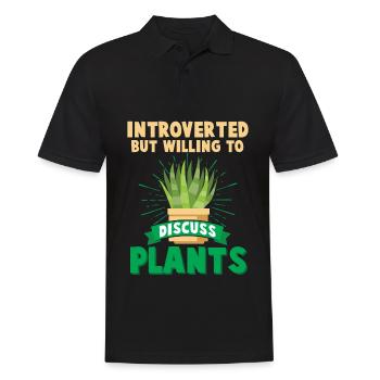 Introverted man Shy gardener strut - Men's Polo Shirt - black - Front - Kai (181cm)