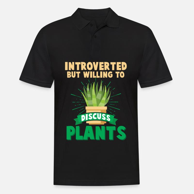 Introvertierter Mensch Schüchterner Gärtner Strebe - Männer Poloshirt - Schwarz