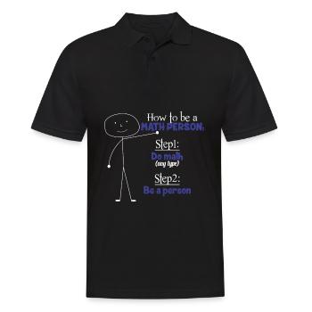 Cadeau de mathématiques drôle professeur de mathématiques nerd - Polo Homme - noir - Devant - Kai (181cm)