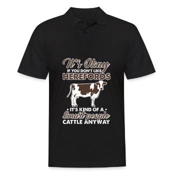 Hereford Kuh Landwirtschaft Kuh Bauer - Männer Poloshirt - Schwarz - Vorne - Kai (181cm)