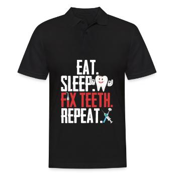 Dentistry dentist humor assistant - Men's Polo Shirt - black - Front - Kai (181cm)