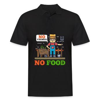 Agriculture awareness cattle farmer - Men's Polo Shirt - black - Front - Kai (181cm)