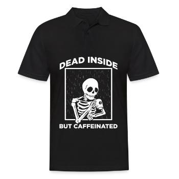 Dead skeleton coffee caffeine Halloween - Men's Polo Shirt - black - Front - Kai (181cm)
