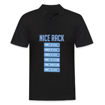 IT Netzwerk Administrator Informatik Server - Männer Poloshirt - Schwarz - Vorne - Kai (181cm)